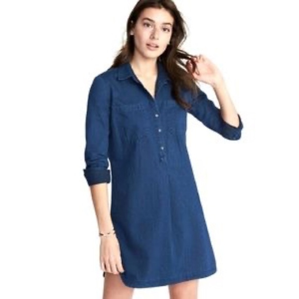 Like new old navy collared denim dress